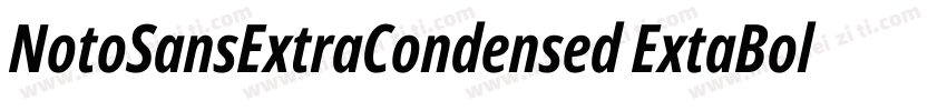 NotoSansExtraCondensed ExtaBold字体转换